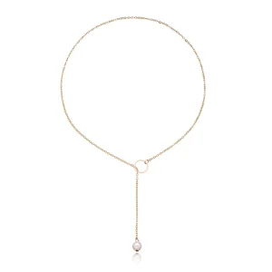 Solid Color Gold Plated Pendant Necklace