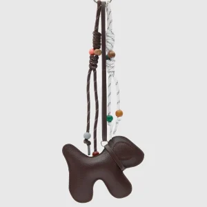 Charming Canine Leather Keychain