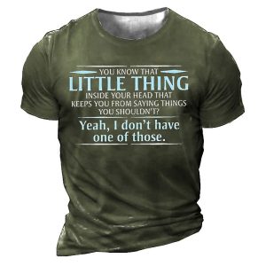 Funny Slogan Distressed Letter Graphic Crew Neck 3D Print Streetwear Tee